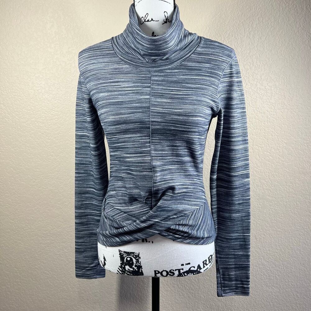 Lululemon Melodic Movement Long Sleeve Space Herringbone Black White size 8 - Picture 10 of 13